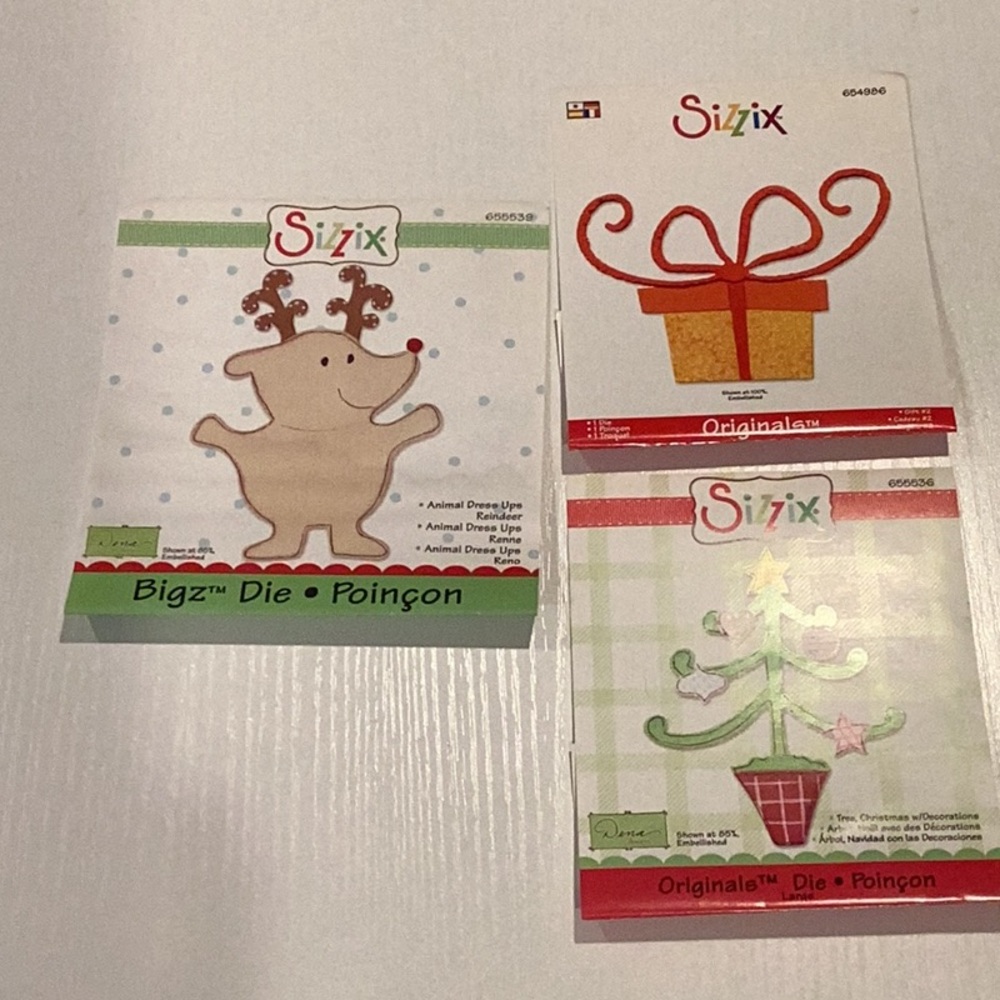 3 Sizzix Christmas Dies